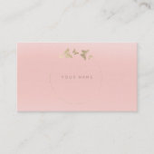 Butterfly Circle Gold Faux roze roze bleekmiddel Visitekaartje (Voorkant)