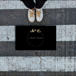 Butterfly Circles Golden Folie Black Vip minima Visitekaartje