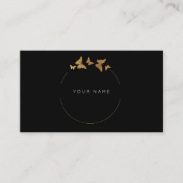 Butterfly Circles Golden Folie Black Vip Visitekaartje