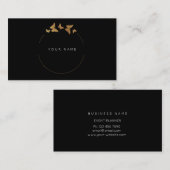 Butterfly Circles Golden Folie Black Vip Visitekaartje (Voorkant / Achterkant)