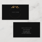 Butterfly Circles Golden Folie Black Vip Visitekaartje (Voorkant / Achterkant)