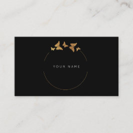 Butterfly Circles Golden Folie Black Vip Visitekaartje