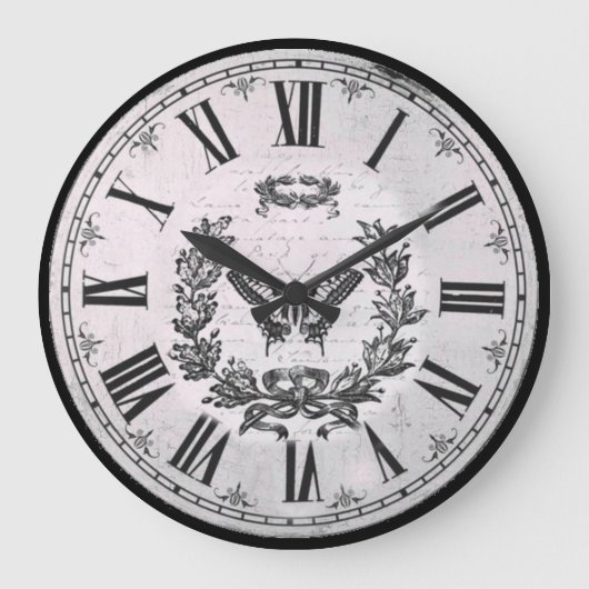 Butterfly Classic Retro Grote Klok (Voorkant)