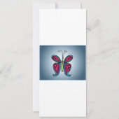 Butterfly Classic Round Sticker Ceramic Ornament Kaart (Achterkant)