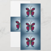 Butterfly Classic Round Sticker Ceramic Ornament Kaart (Voorkant / Achterkant)