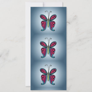 Butterfly Classic Round Sticker Ceramic Ornament Kaart