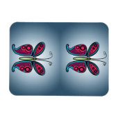 Butterfly Classic Round Sticker Ceramic Ornament Magneet (Horizontaal)