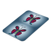 Butterfly Classic Round Sticker Ceramic Ornament Magneet (Linkerzijde)