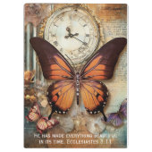 Butterfly Clock Clipboard Ecclesiastes 3:11  Klembord (Achterkant)