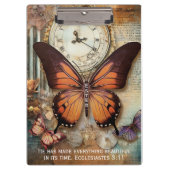 Butterfly Clock Clipboard Ecclesiastes 3:11  Klembord (Voorkant)