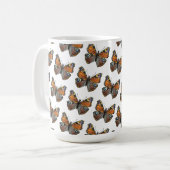 Butterfly close-up, waterverf illustratie koffiemok (Voorkant links)