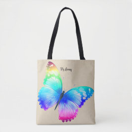 Butterfly Cloth Tas Market Bag Personaliseer naam