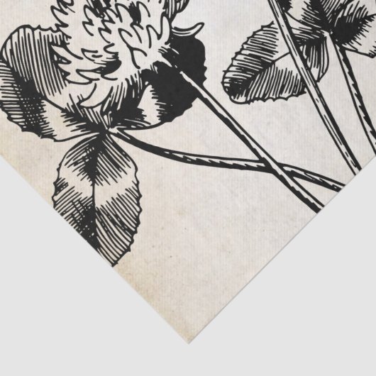 Butterfly Clover Franse Script Ephemera-ontkoppeli Tissuepapier (Detail)