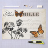 Butterfly Clover Franse Script Ephemera-ontkoppeli Tissuepapier (Craft)