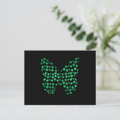 Butterfly Clover Irish St Patricks Day Shamrock Briefkaart (Staand voorkant)