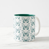 Butterfly Coffee Mug Tweekleurige Koffiemok (Voorkant rechts)