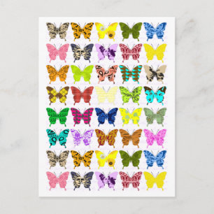 Butterfly Collage Briefkaart