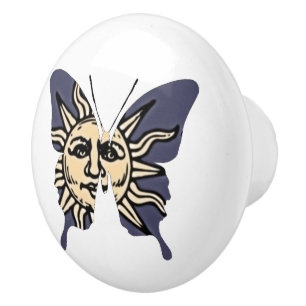 Butterfly Collage Celestial Sun Keramische Knop