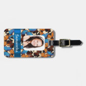 Butterfly collage foto sjabloon bagagelabel (Voorkant horizontaal)