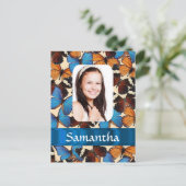 Butterfly collage foto sjabloon briefkaart (Staand voorkant)