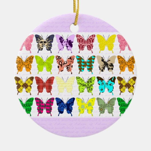 Butterfly Collage Keramisch Ornament (Voorkant)