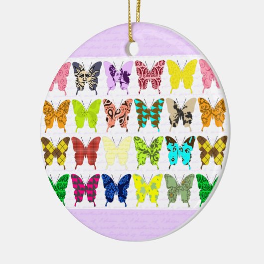 Butterfly Collage Keramisch Ornament (Links)