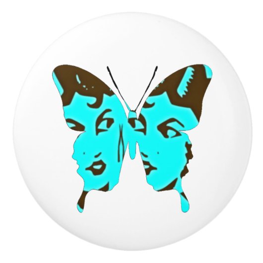 Butterfly Collage Kindred Spirits Keramische Knop (Voorkant)