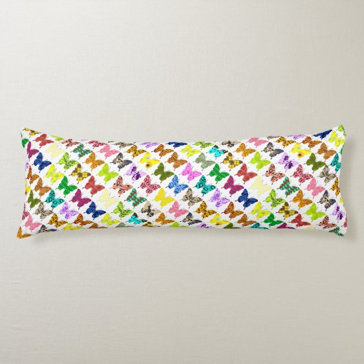 Butterfly Collage Lichaamskussen (Voorkant)