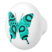 Butterfly Collage Paisley Keramische Knop (Rechts)