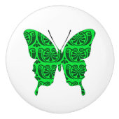 Butterfly Collage Victoriaans groen Keramische Knop (Voorkant)
