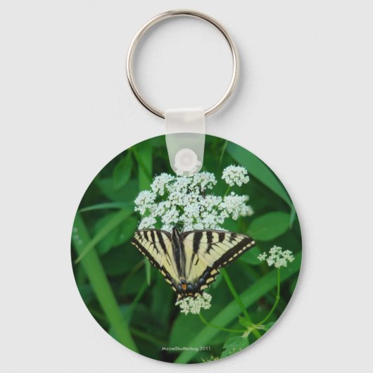 Butterfly Collectie Classic Round Sleutelhanger (Voorkant)