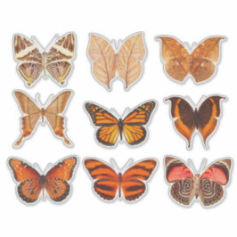 Butterfly Collectie Gold Oranje 14-inch vinylStick Sticker