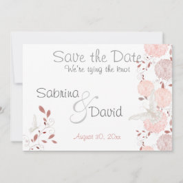 Butterfly Coral Chrysanthemums Save the Date