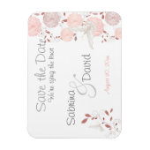 Butterfly Coral Chrysanthemums Save the Date Magneet (Verticaal)