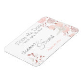 Butterfly Coral Chrysanthemums Save the Date Magneet (Linkerzijde)