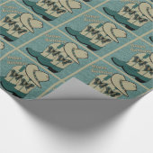 Butterfly Cowboy Boots en Pet Happy Birthday Cadeaupapier (Hoek)