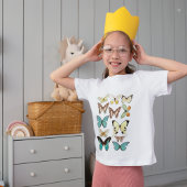 Butterfly Cream Pattern Kinder Shirts