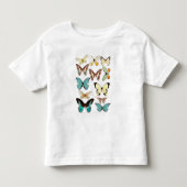 Butterfly Cream Pattern Kinder Shirts (Voorkant)