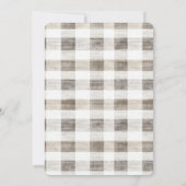 Butterfly Cream Plaid Stripes Verjaardag Kaart (Achterkant)