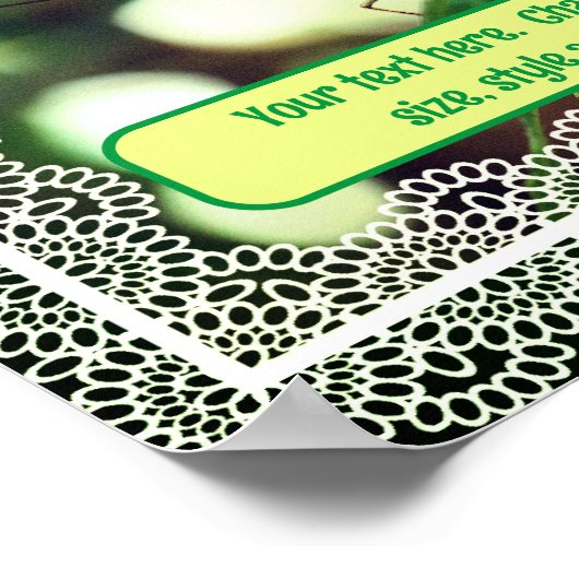 Butterfly Creëer Uw eigen tekst gepersonaliseerd Poster (Hoek)