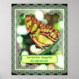 Butterfly Creëer Uw eigen tekst gepersonaliseerd Poster