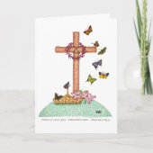 Butterfly Cross Sympathy Card Kaart (Voorkant)