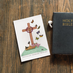 Butterfly Cross Sympathy Card Kaart