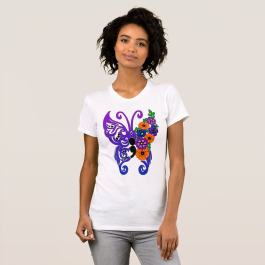 Butterfly...CRPS, bipolair, Fibro, OA...Becky T-shirt (Voorkant volledig)