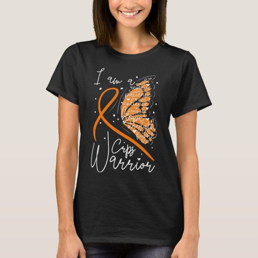 Butterfly CRPS Warrior CRPS Awareness T-shirt (Voorkant)