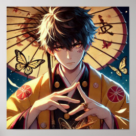 Butterfly Curse: Vlamogige krijger animeseries Poster