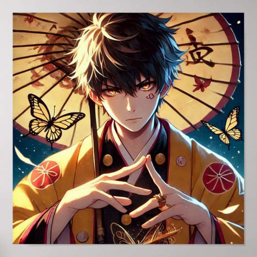 Butterfly Curse: Vlamogige krijger animeseries Poster (Voorkant)