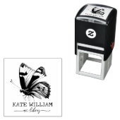Butterfly Custom ex libris Zelfinktende Stempel (In situ)