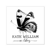 Butterfly Custom ex libris Zelfinktende Stempel (Design)