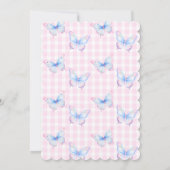 Butterfly Custom Foto Tweede Verjaardag uitnodigin Kaart (Achterkant)